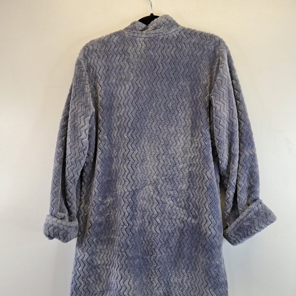 Natori Faux Fur Lavender Zip-Front Caftan Robe Size M - Picture 6 of 12